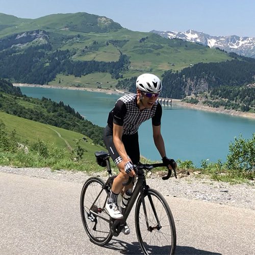 Classic Climbs of the French Alps, rider on the Cormet de Roselend
