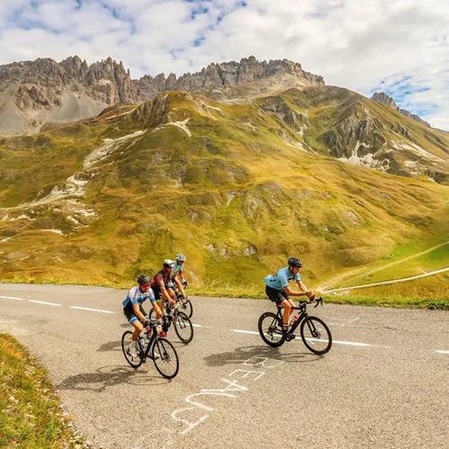 Col du Galibier, La Marmotte GranFondo Alpes 2025, riders on the Col du Galibier